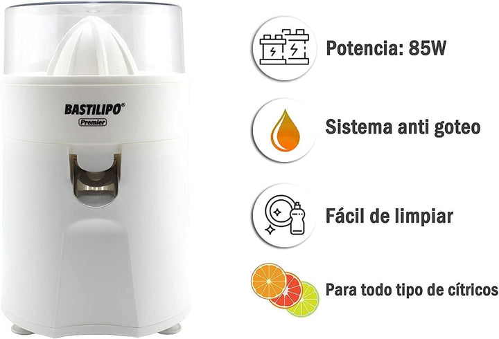 Bastilipo - Weisser Entsafter, 85 W, zwei Richtungen, EX-85B
