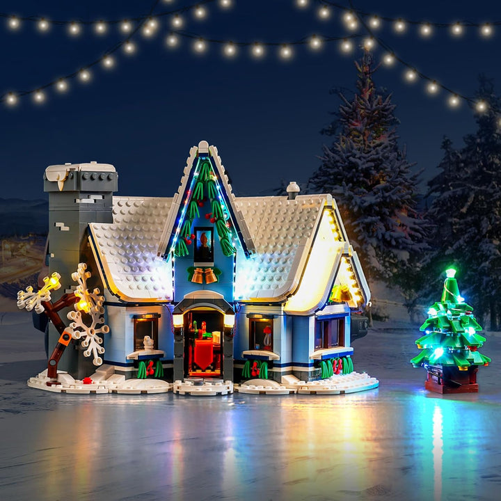 LocoLee Licht Kompatibel mit Lego Santa's Visit, Led Beleuchtungs Compatible with Lego 10293 Santa's