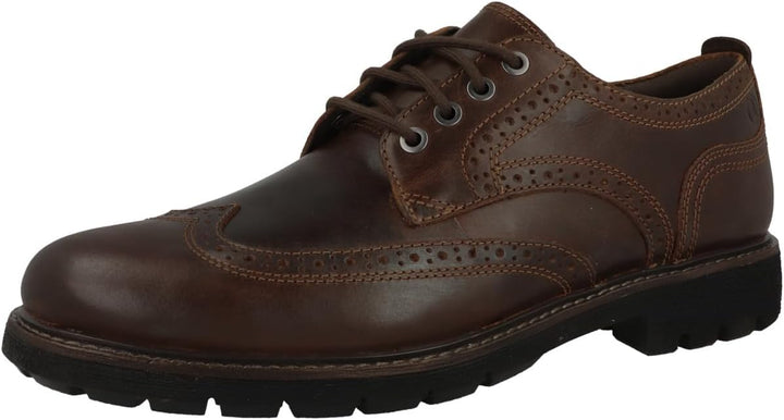 Clarks Herren Batcombe Far Oxford 44 EU Dark Tan Lea, 44 EU Dark Tan Lea