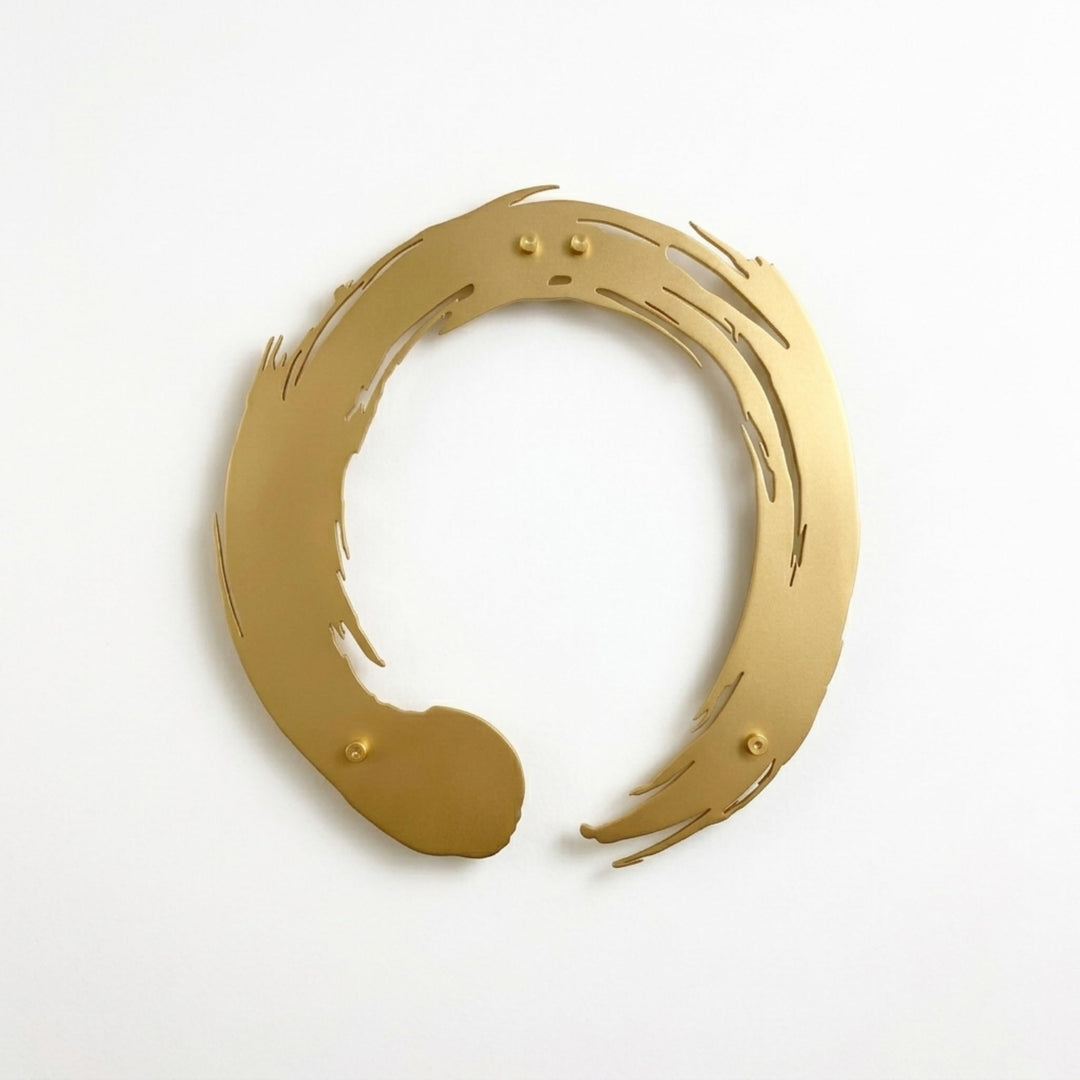 Colorfull Worlds Enso Zen Kreis Metall Wandkunst | Für Wohnzimmer | Büro | Neujahrsgeschenk | Metall