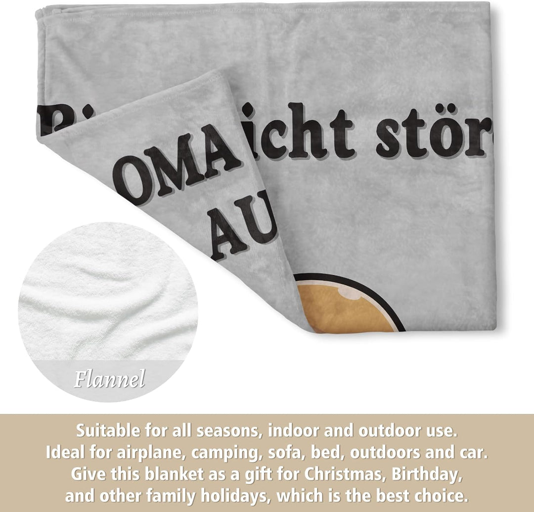 Niyewsor Oma Geschenke zum Geburtstag Weihnachten, Flanelldecke - Geschenke für Oma, Beste Oma Gesch