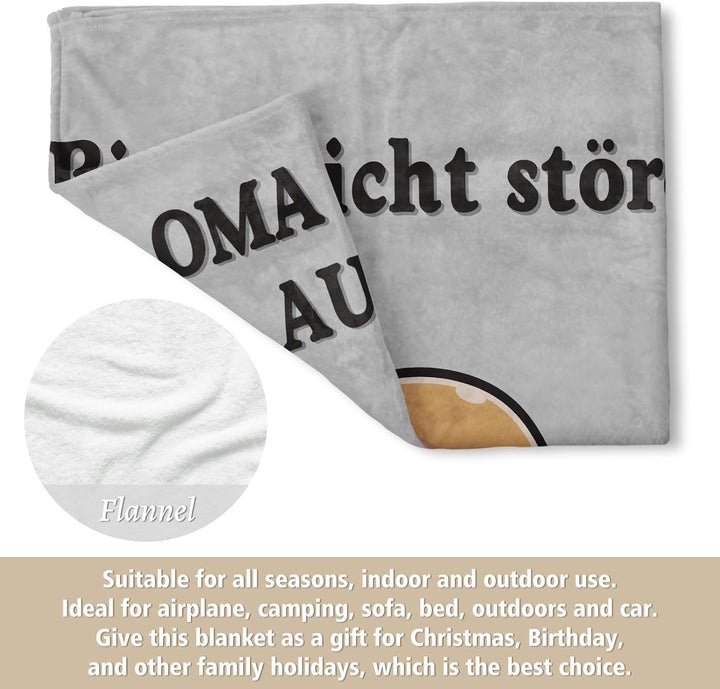 Niyewsor Oma Geschenke zum Geburtstag Weihnachten, Flanelldecke - Geschenke für Oma, Beste Oma Gesch