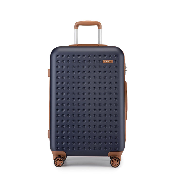 KONO Koffer Trolley Gross Hartschalenkoffer Reisekoffer von ABS Hartschalen Handgepäck mit 4 Spinner