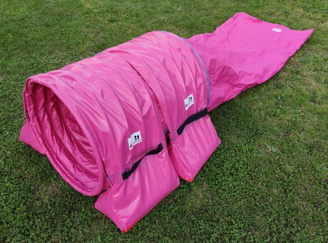 Callieway Dog Agility Sacktunnel Fun&Slip/Agilitysacktunnel mit 60cmØ für Agility Training/Welpentra