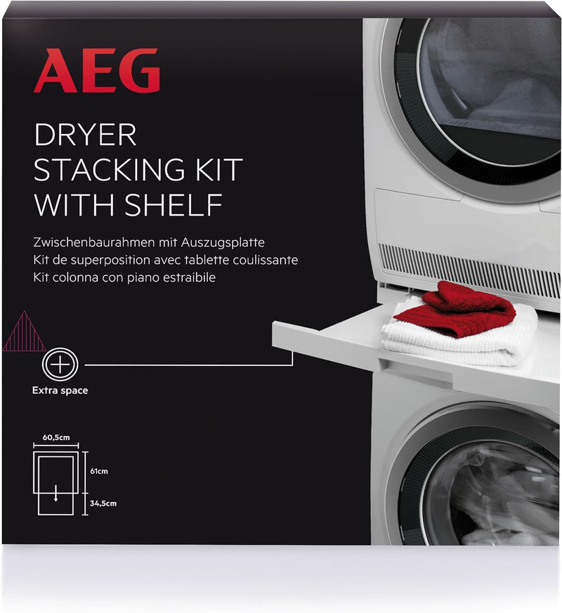 AEG Zwischenbaurahmen A1WYHSK1 / mit Auszugsplatte / für AEG-Frontlader-Waschmaschinen und -Wäschetr