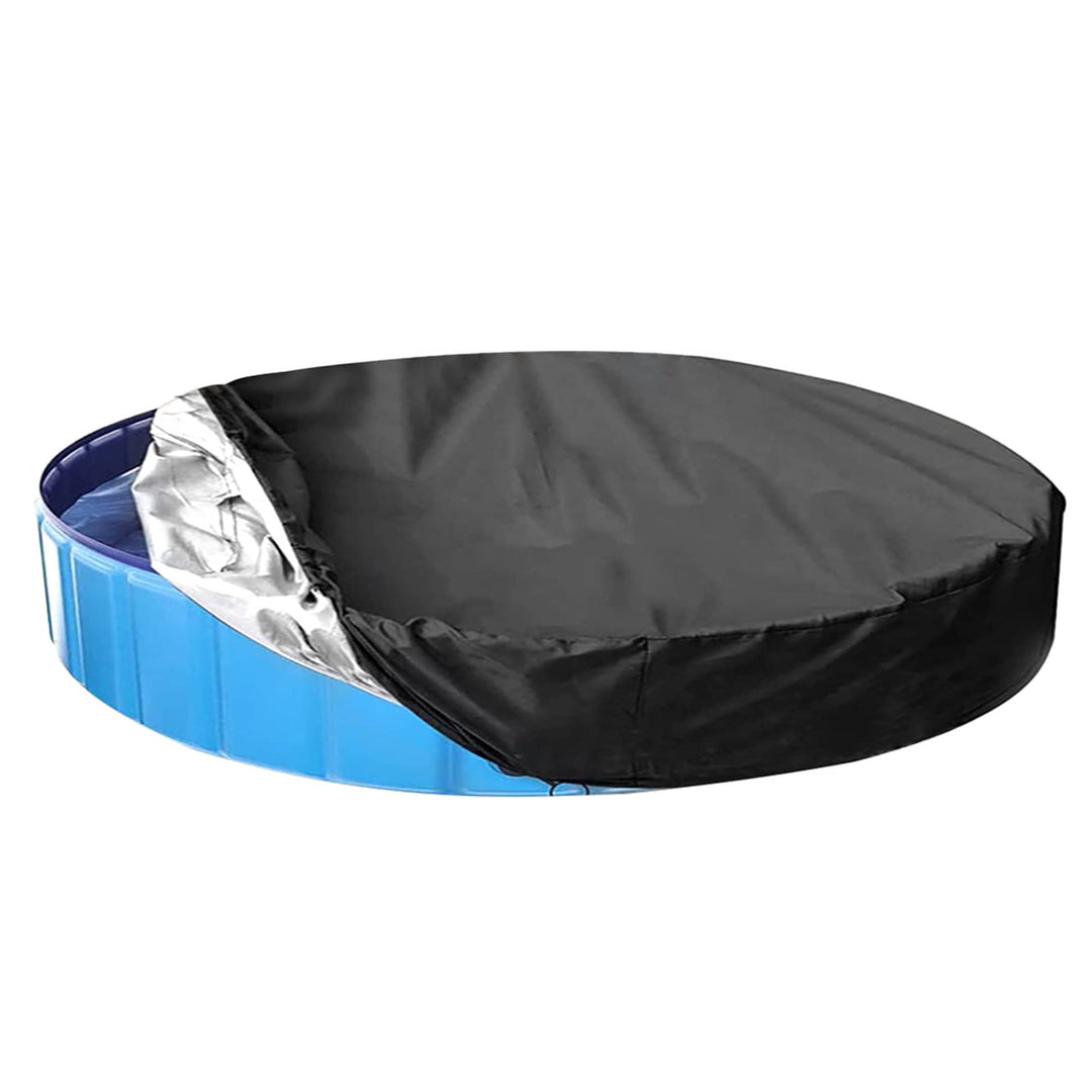 Qihuyi Pool Poolabdeckung Runde, 366CM/122CM/162CM Wasserdichtes Oxford-Tuch Abdeckplane für Schwimm