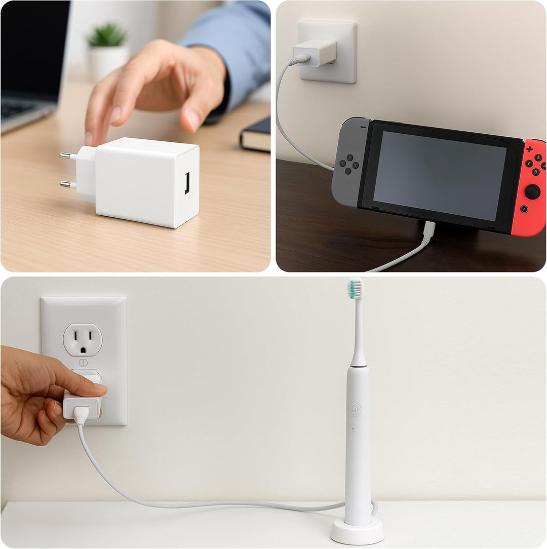 10W USB-Ladegerät mit USB-A-Anschluss Wandladegerät für iPhone, Samsung, Android, iPad, Tablet - Kom