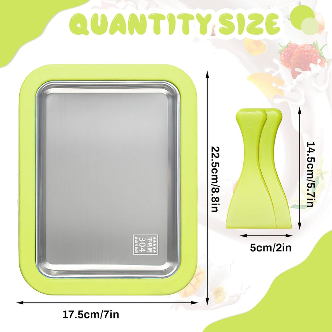 Eisplatte zum Eis Machen, Kommt mit 2 Spateln Ice Cream Machine, Ice Rolls Maschine, Eisenrollmaschi