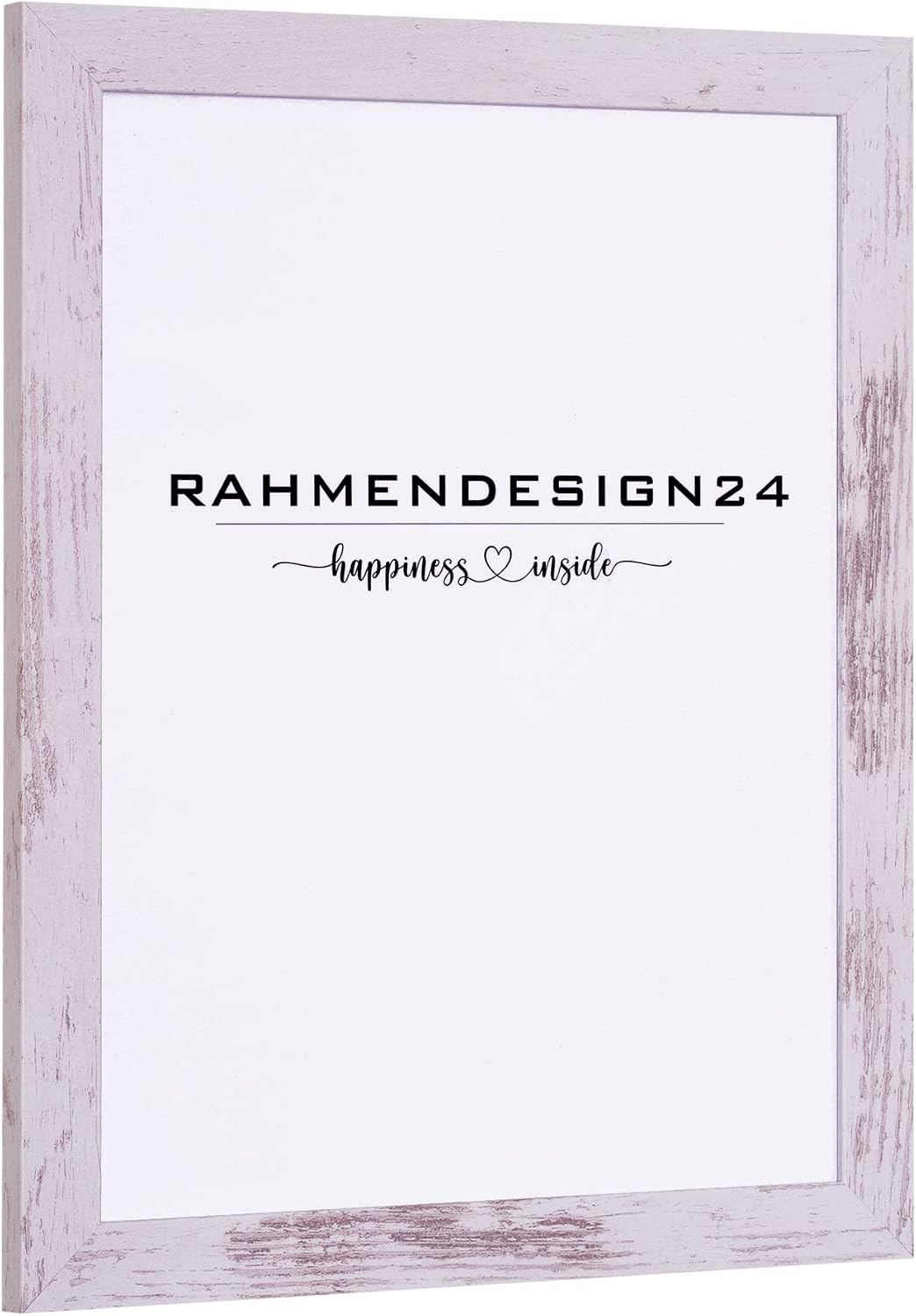 Rahmendesign24 Bilderrahmen Milano 60x90 Weiss vintage Fotorahmen, Wechselrahmen, Posterrahmen, Puzz