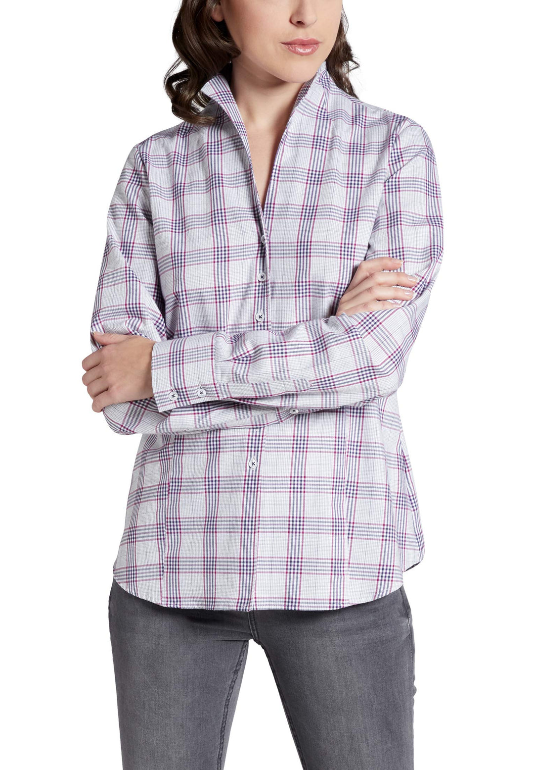 eterna Langarm Bluse MODERN Classic kariert