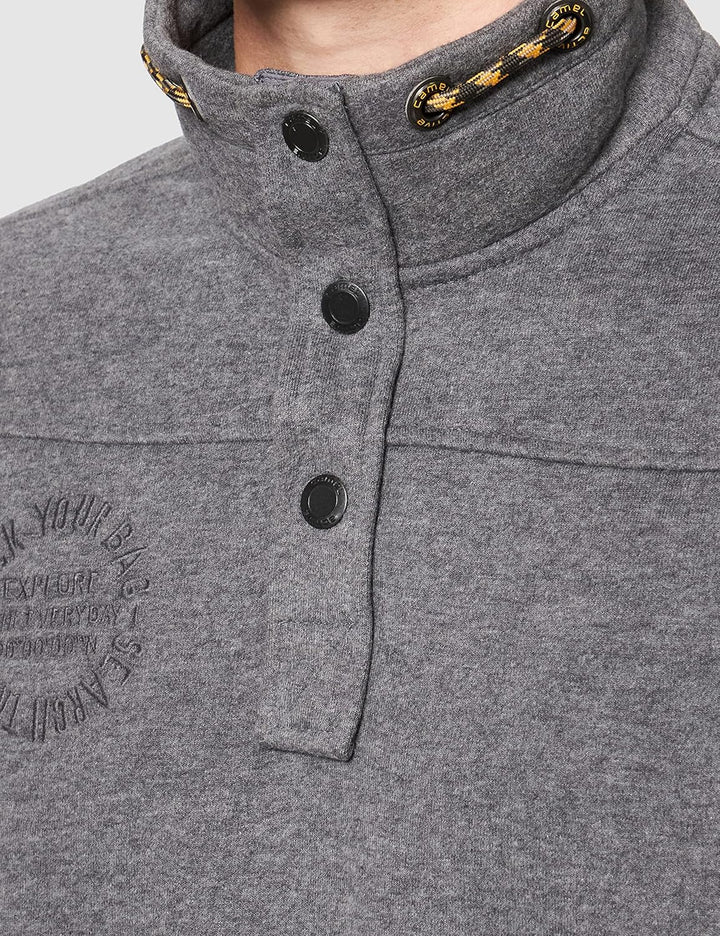 camel active Herren 4093446f14 Pullover S Stone Grey, S Stone Grey