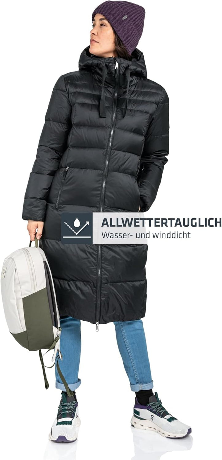 Schöffel Damen Down Coat Kenosha L, wind- und wasserabweisender Daunenmantel mit RDS-zertifizierten