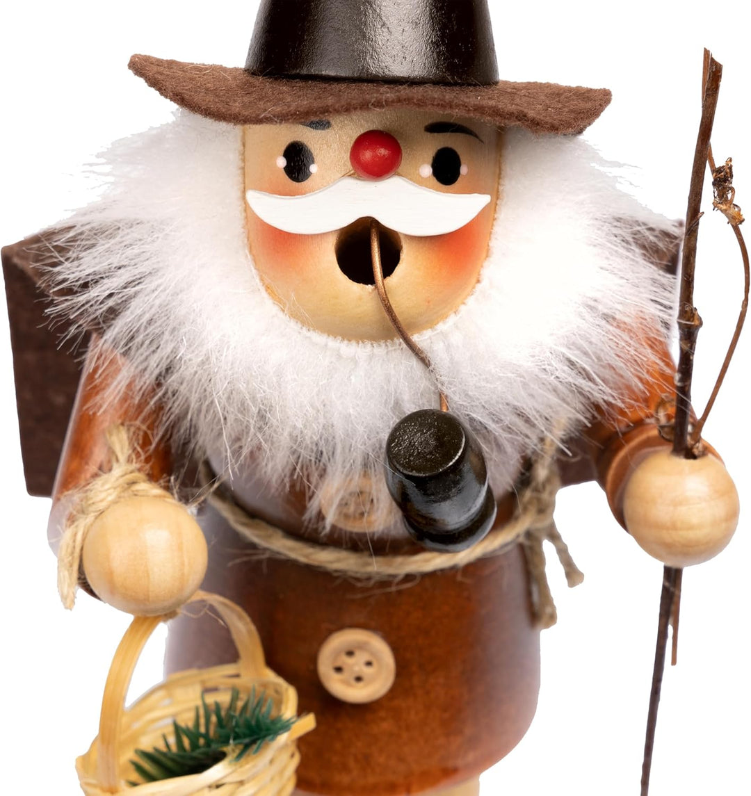 SIKORA Räuchermännchen aus Holz Weihnachtsfigur Deko Räucherfigur - RM-N-19, Farbe/Modell:Kräutersam