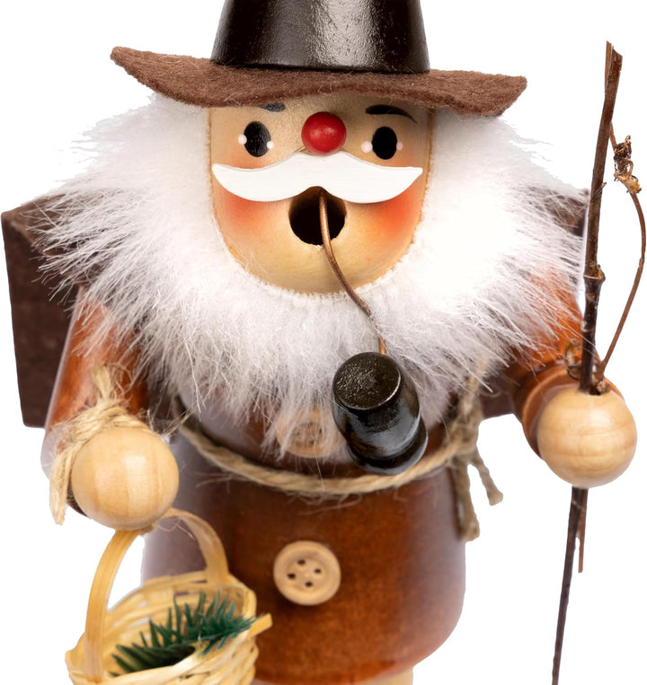 SIKORA Räuchermännchen aus Holz Weihnachtsfigur Deko Räucherfigur - RM-N-19, Farbe/Modell:Kräutersam