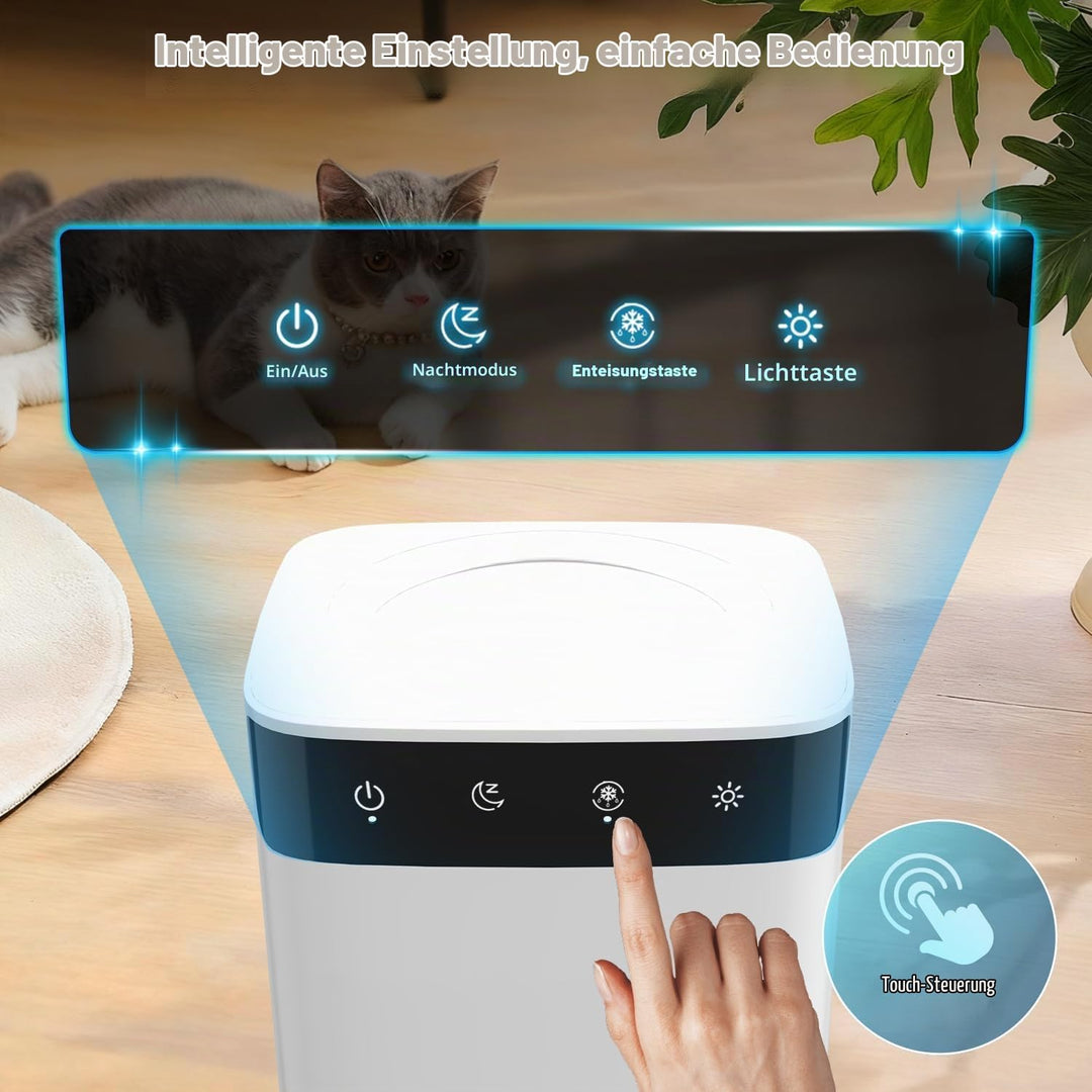 Luftentfeuchter Elektrisch 2,6L, Leiser Raumentfeuchter für Keller, Bad &amp; Schlafzimmer bis 32m², mit