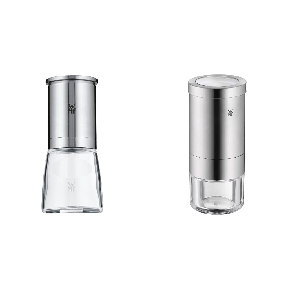 WMF De Luxe Salz und Pfeffermühle 14 cm, unbefüllt &amp; Gourmet Gewürzschneider 10,5 cm, Chillischneide