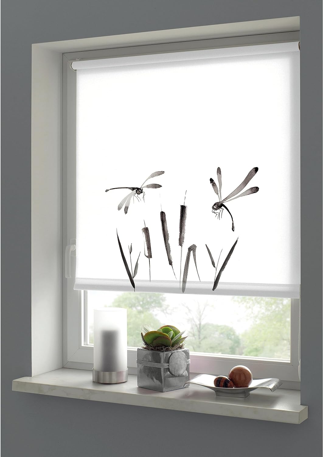 GARDINIA Rollo zum Klemmen, Tageslicht-Rollo, Blickdicht, Alle Montage-Teile inklusive, EASYFIX Roll