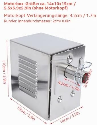 45W BBQ-Rotisserie-Motor, Elektrischer Bräter-Grillmotor, Grillmotor aus Edelstahl mit 200-250 Kg To
