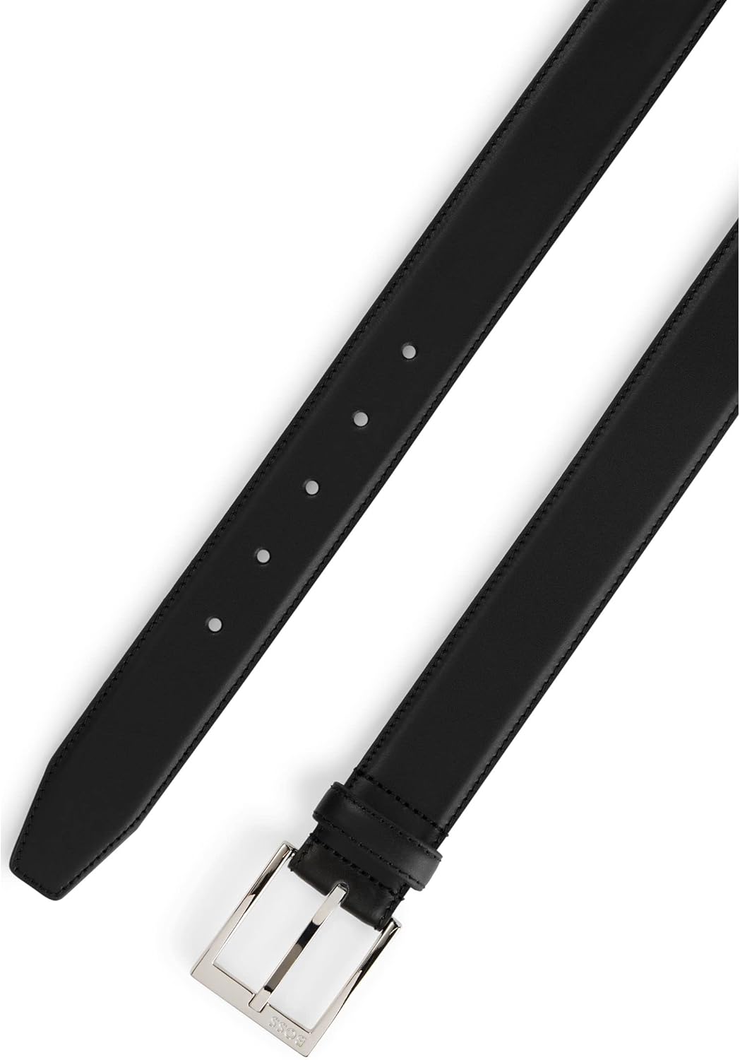 BOSS Herren Ellotyo Sz35 Gürtel aus italienischem Leder mit Logo-Schliesse 105 Black1, 105 Black1