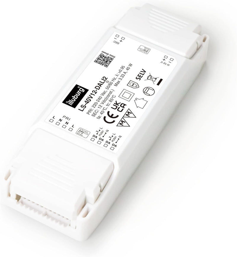 illuburg LED Trafo 12V 40W Dimmbar DALI Push 0-10V Flickerfree LED Netzteil Treiber Driver Power Sup