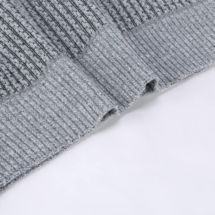 Allthemen Herren Cardigan Grobstrick Reissverschluss Strickjacke mit Stehkragen Winter Pollover Knit