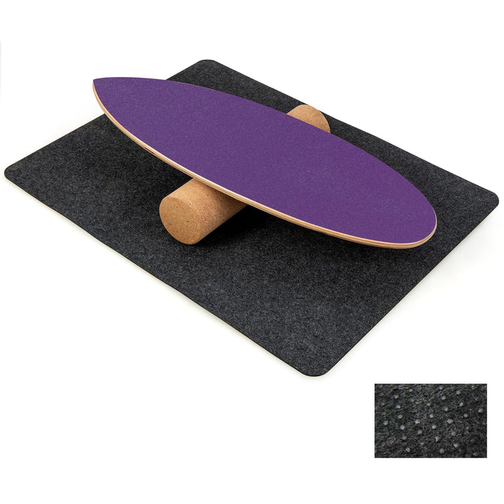 COSTWAY Balance Board aus Holz, Balancebrett, Balance Trainer Trickboard für zuhause, inkl. Korkroll