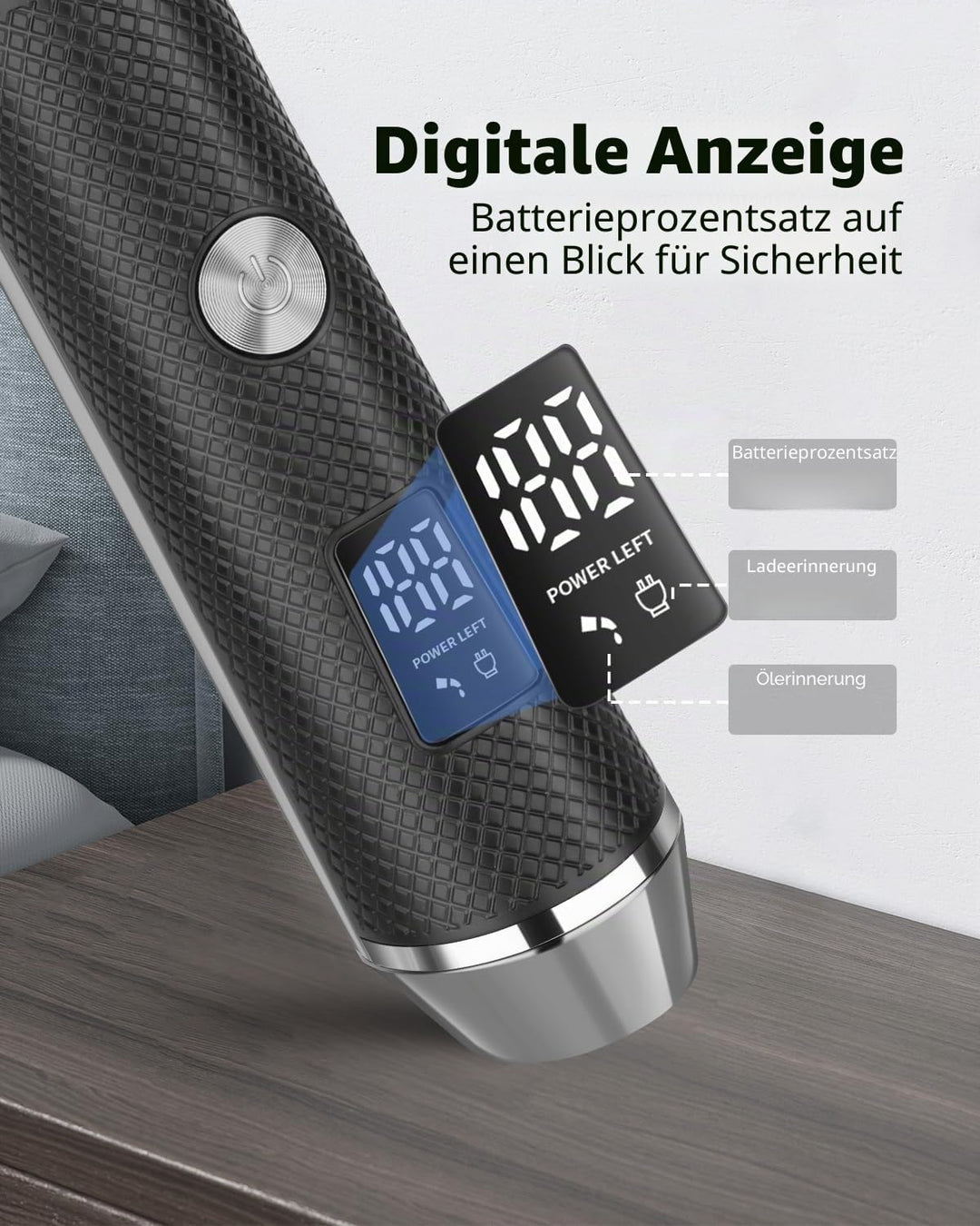 KEMEI 1573 Professionelle Haarschneidemaschine für Männer, Kabelloser Bartschneider Elektrischer T-B
