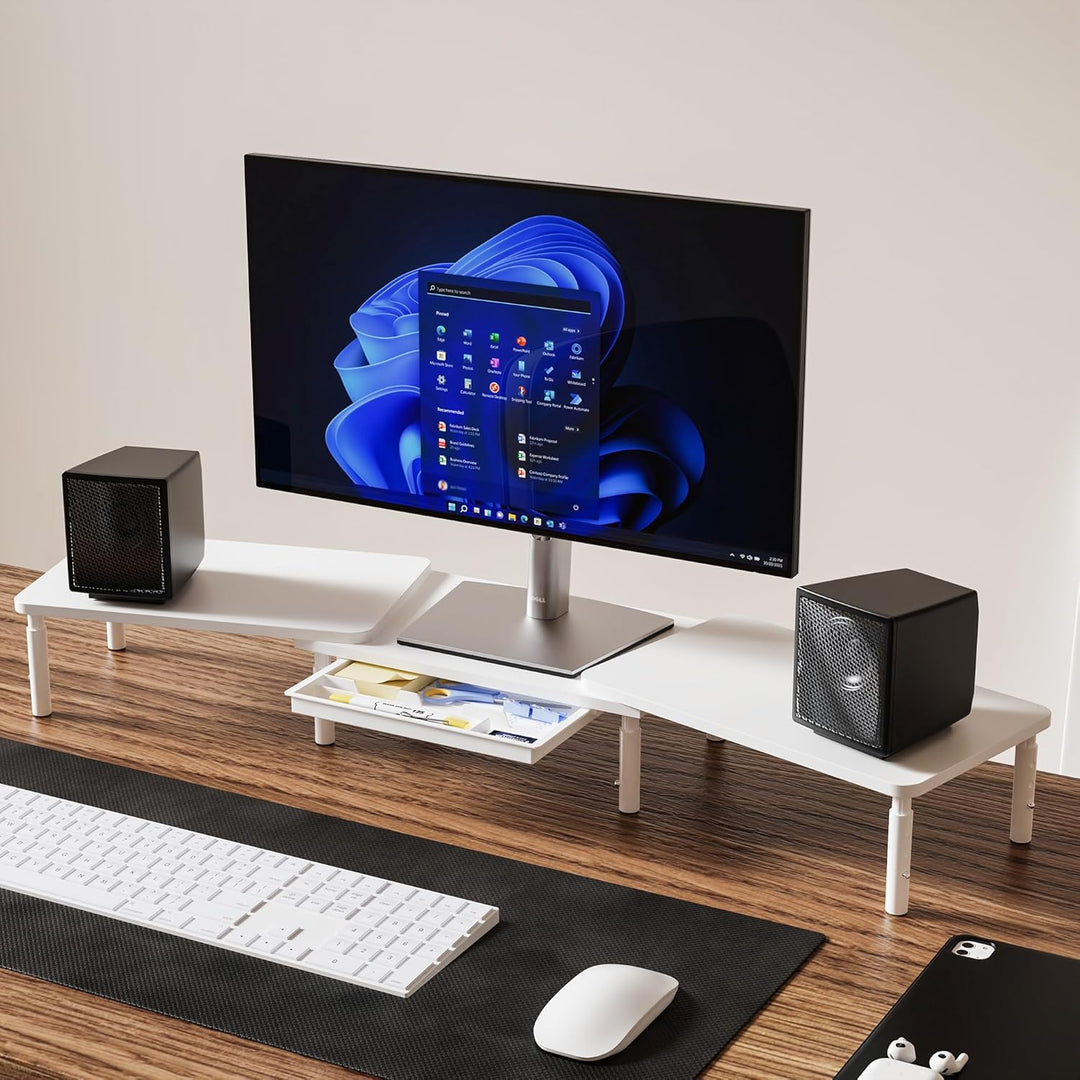 ETHU Dual Monitor Ständer, Höhenverstellbare Bildschirmerhöhung für 2 Monitore, Verstellbarer Monito