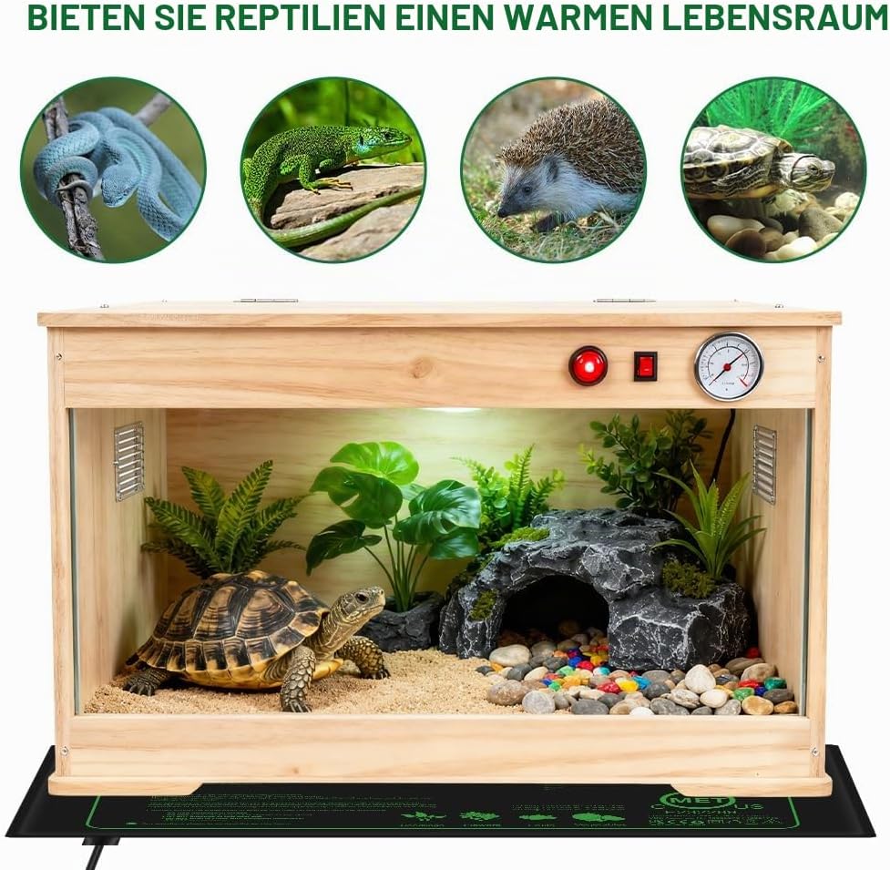 50W Heizmatte Pflanzen mit Thermostat - Schnelle Erwärmun, Feuerschutz, Wasserdicht - Sämlinge Heizm