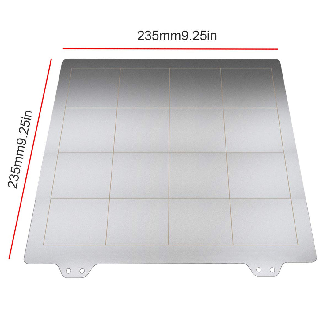 Toaiot Federstahl-Platte für Ender 3/Pro/Ender 3X, Stahlplatte in 3D-Druckfolie 235 x 235 mm, mit PE