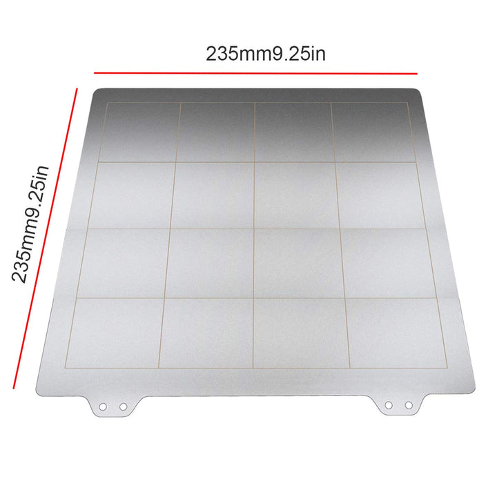 Toaiot Federstahl-Platte für Ender 3/Pro/Ender 3X, Stahlplatte in 3D-Druckfolie 235 x 235 mm, mit PE