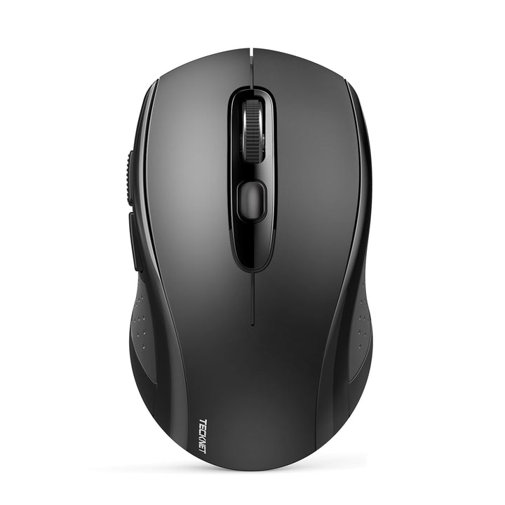TECKNET Maus Kabellos, Bluetooth Maus (Tri-Mode: BT 5.0/3.0+2.4GHz) Funkmaus mit USB-Empfänger, Ergo