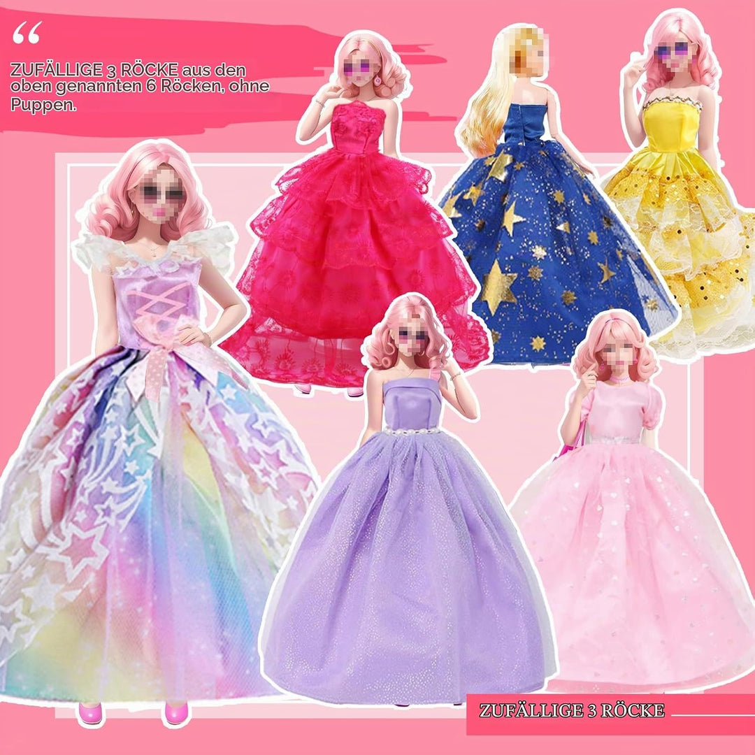 67 Kleidung für Puppen, Zubehör Set für 11,5 Zoll Puppen, Enthält Puppen Bendkleider Oberteile Hosen