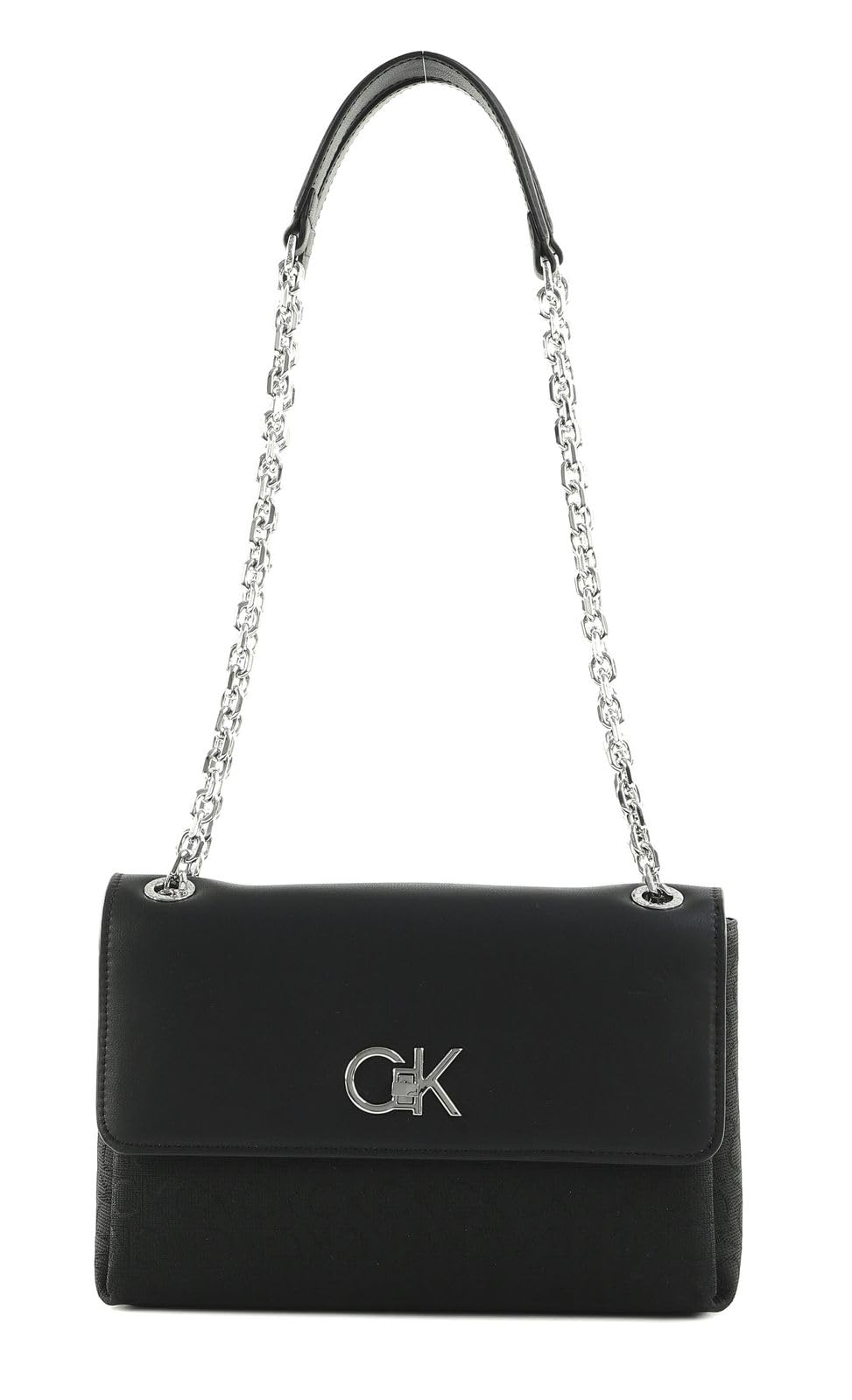 Calvin Klein Re-lock RE-LOCK HOBO Black Jacquard Mono, Black Jacquard Mono