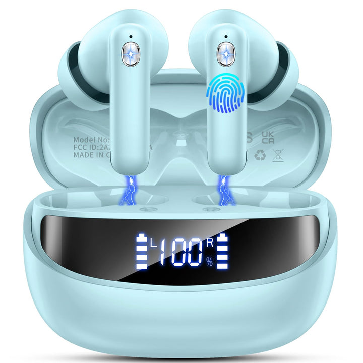 Bluetooth Kopfhörer, Kopfhörer Kabellos Bluetooth 5.4, 56 Std Spielzeit In Ear Kopfhörer mit 6 ENC N