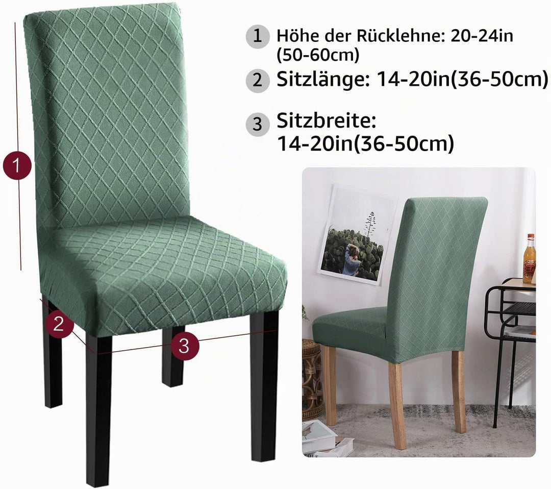 Fuloon Stuhlhussen 4er 6er Set, Stuhlüberzug Universal Stretch Abnehmbare Stuhlbezug, Bezüge für Ess