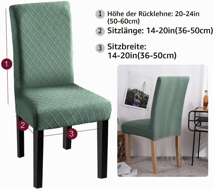 Fuloon Stuhlhussen 4er 6er Set, Stuhlüberzug Universal Stretch Abnehmbare Stuhlbezug, Bezüge für Ess