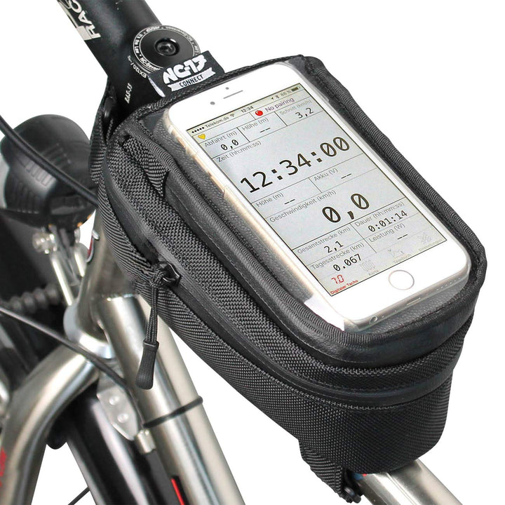NC-17 Smartphonetasche Universal Oberrohrtasche für iPhone Samsung LG HTC Fahrrad Oberrohr, Schwarz,