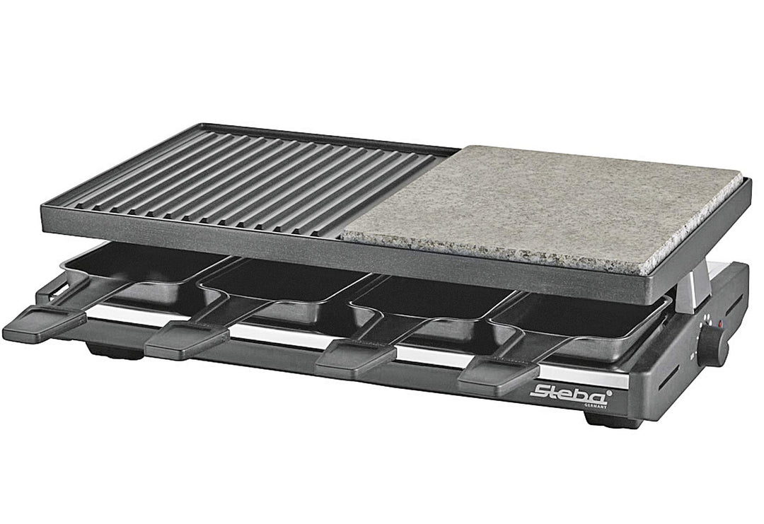 Steba RC 58 Multi-Raclette | hochwertige Natursteingrillplatte zum fettarmen Grillen | Antihaftbesch