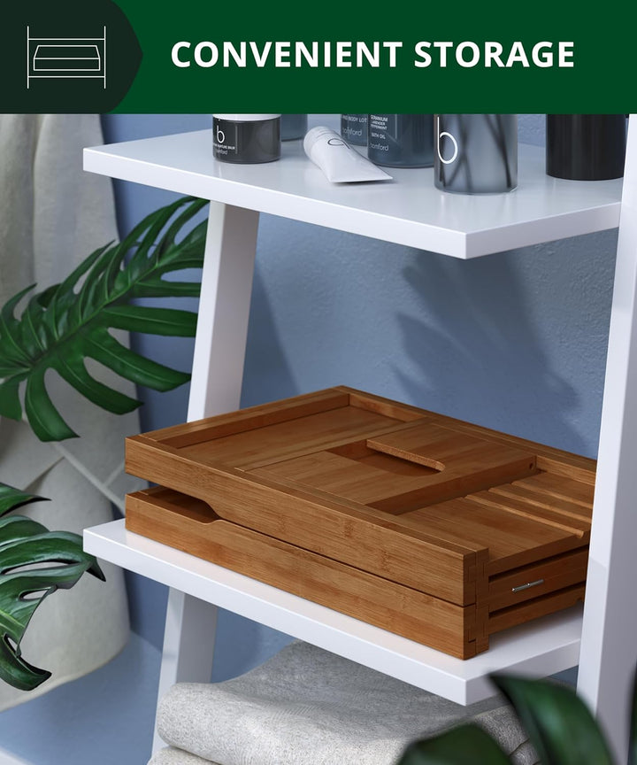 ROYAL CRAFT WOOD Badewannenablage aus Bambus, inkl. Seifenhalter, Braun, Braun