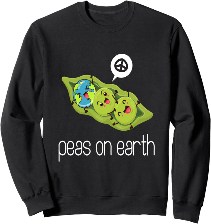 Peas On Earth I Vegan Veganer Vegetarier Gemüse Erbsen Sweatshirt