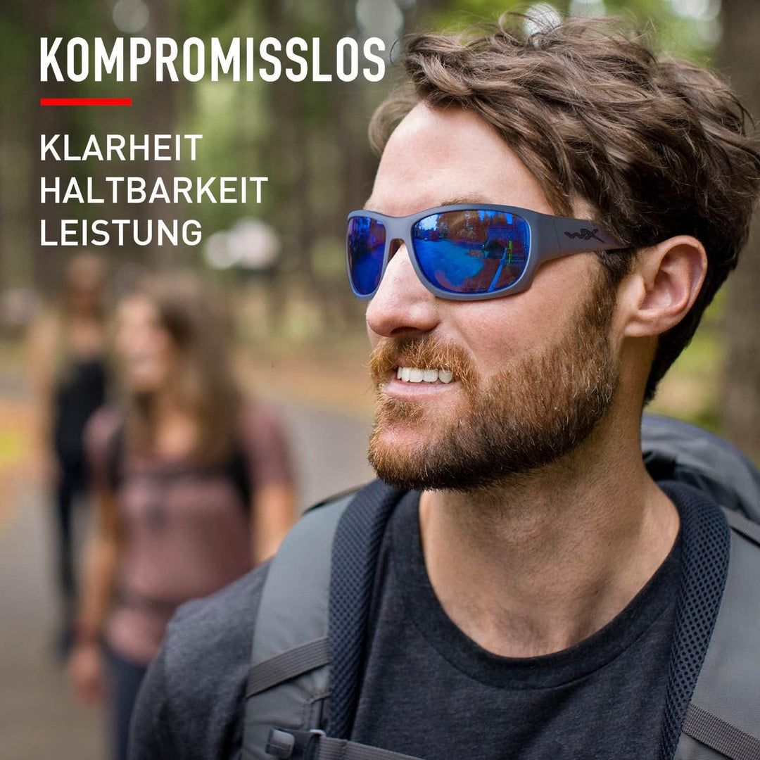 Wiley X │ WX Climb | Sonnenbrille Herren | Sonnenbrille Herren Polarisiert │ 100% UVA/UVB-Schutz | I