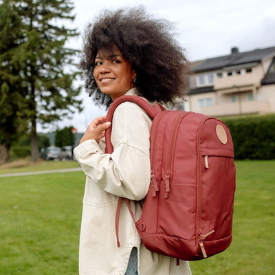 Beckmann, Rucksack Urban, für Schule Uni Arbeit Freizeit, mit extra Laptopraum, 30L, Autumn Red