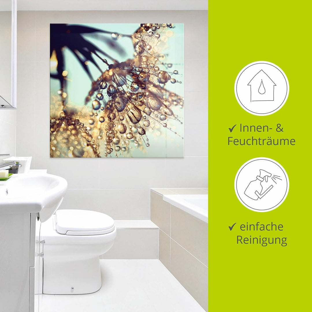 ARTland Glasbilder Wandbild Glas Bild einteilig 50 x 50 cm Quadratisch Innere Ruhe Wellness Pflanzen