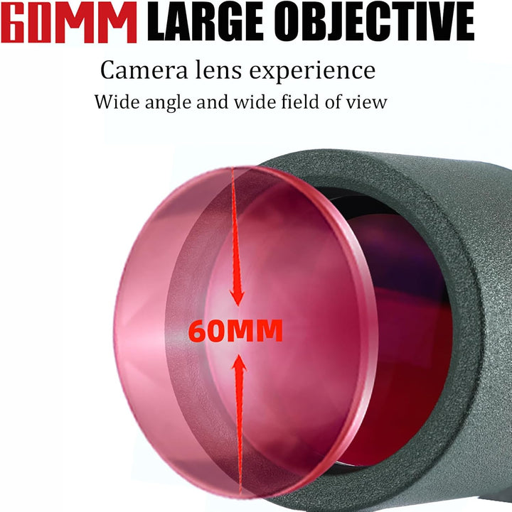 25-75X60ED Monokular Zoom Teleskop mit BAK4 Prisma FMC Fernrohr Erwachsene with Adapter and Tripod T