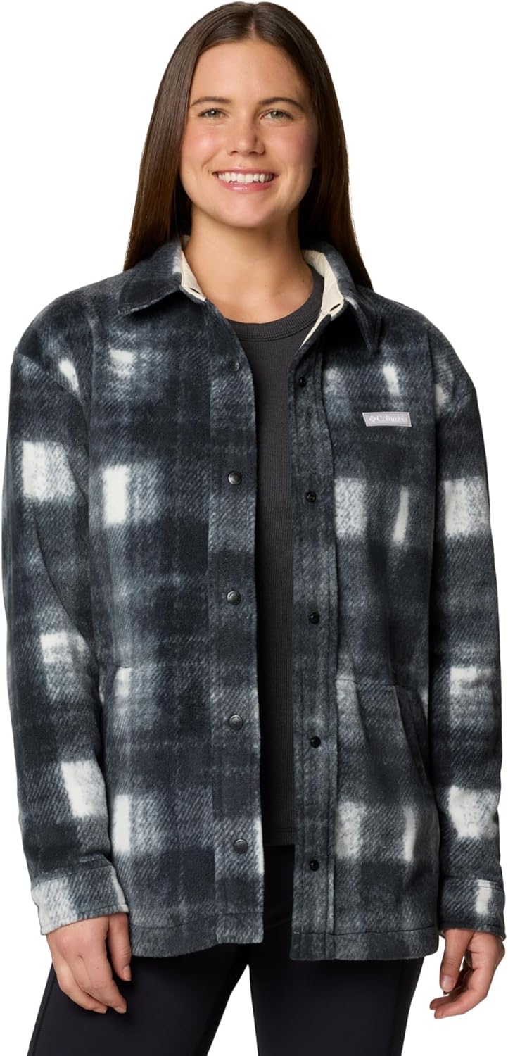 Columbia Damen Benton Springs Shirt-Jacke, Chalk Omblur Tonal XS Benton Springs Shirt Jacket 2