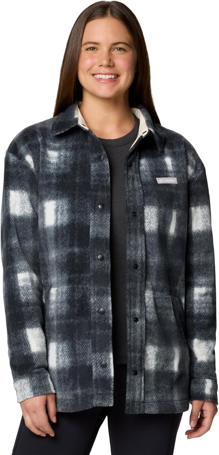 Columbia Damen Benton Springs Shirt-Jacke, Chalk Omblur Tonal XS Benton Springs Shirt Jacket 2