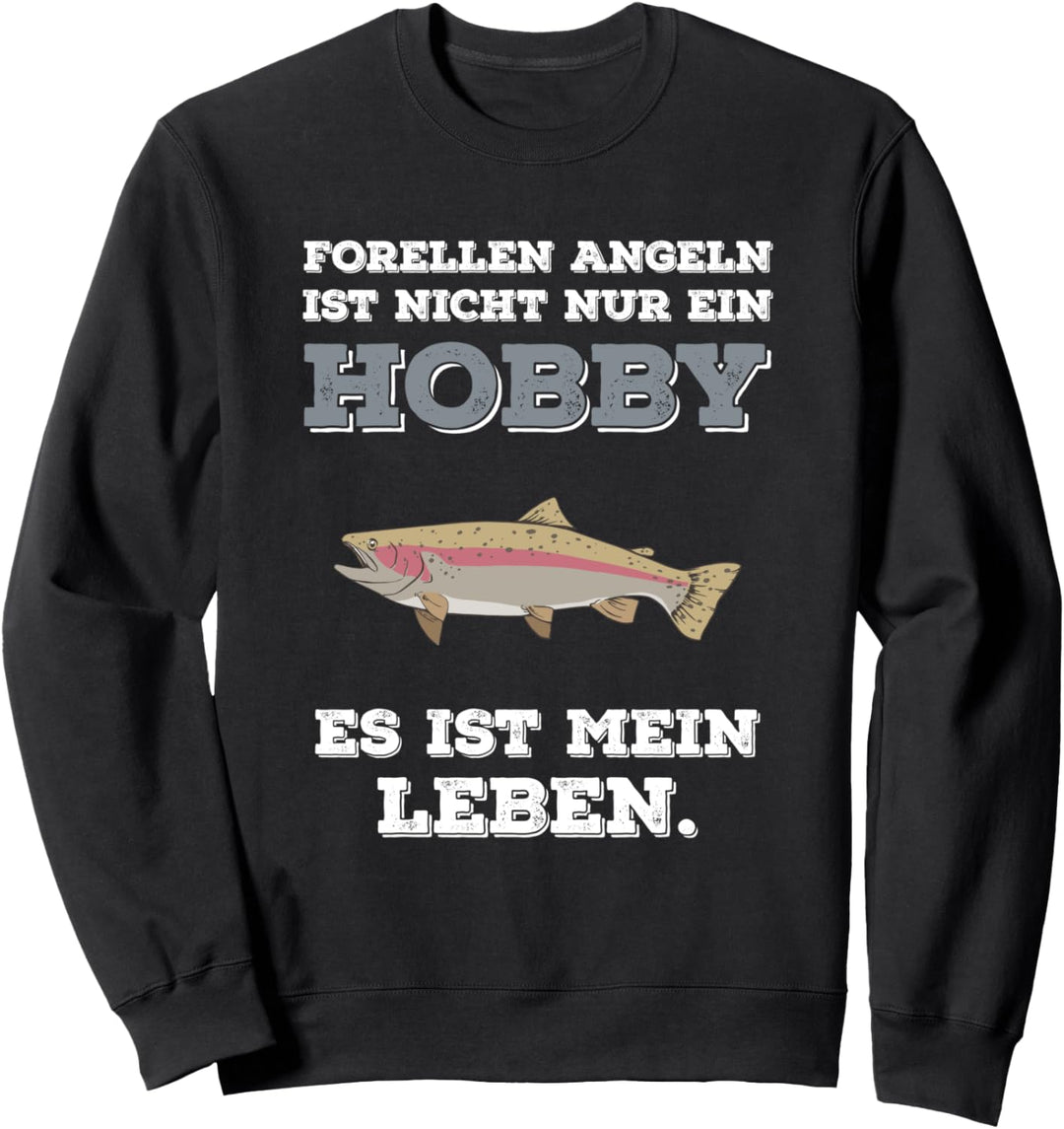 Forellen Angeln Spruch Lustig Fisch Angelrute Köder Angler Sweatshirt