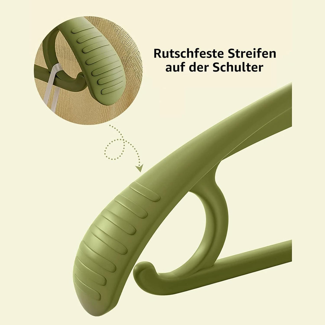 Kleiderbügel aus Kunststoff, extra dicker Kunststoff, breite Schulter, für Erwachsene, 360 Grad dreh