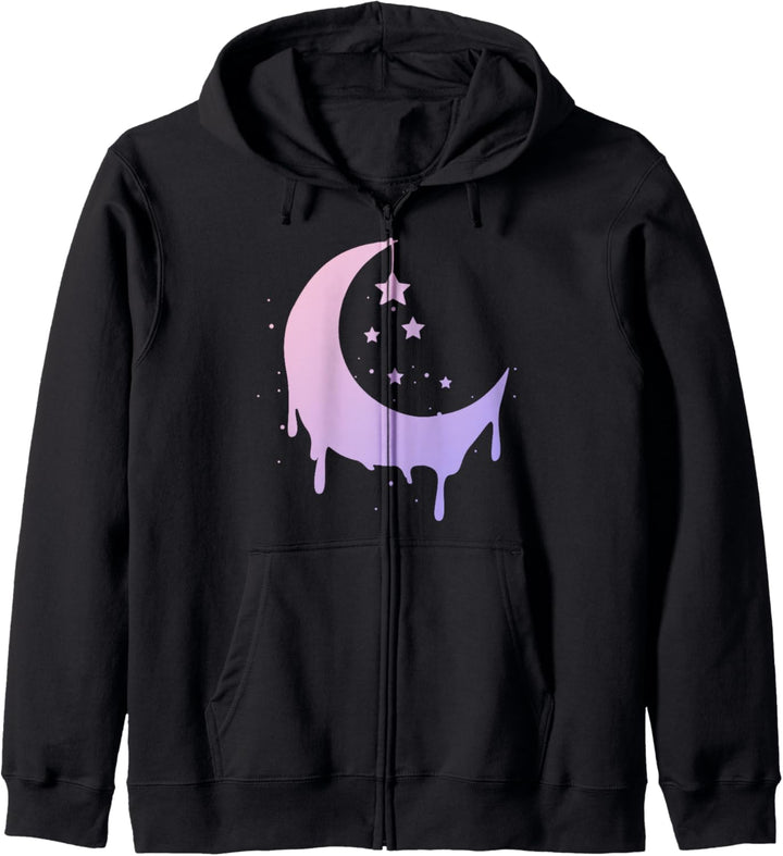 Pastel Moon Goth Vaporwave Kapuzenjacke